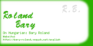 roland bary business card